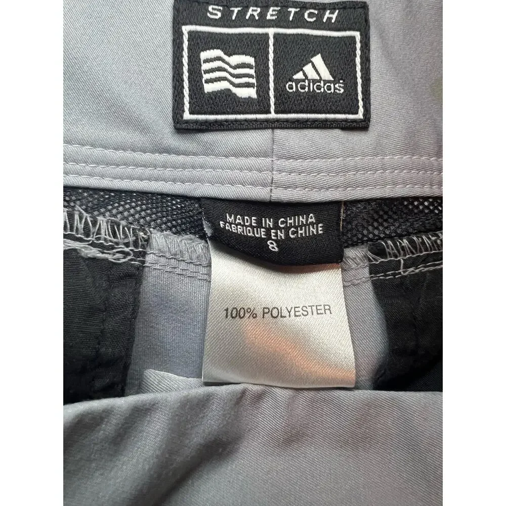 Adidas Roll Tab Convertible Hiking Pants Gray Pink - 8